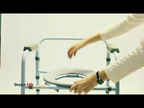 Стілець туалетний зі спинкою, що регулює за висотою Doctor Life 10595, видео 1