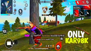 ONLY KAR98K GUN CHALLENGE SOLO VS SQUAD GAMEPLAY | FREE FIRE INDIA |