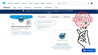 Salesforce Agent Customization with Apex Badge Get ready to create an Apex Action