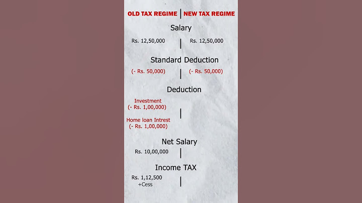 Choose between Old Tax Regime and New Tax Regime (FY 2023-24)