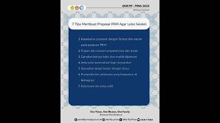 PENA PEDIA  7 Tips Membuat Proposal PKM Agar Lolos Seleksi