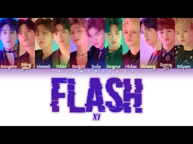 X1 (엑스원) - 'FLASH' (Color Coded Lyrics/Han|Rom|Eng|가사) class=