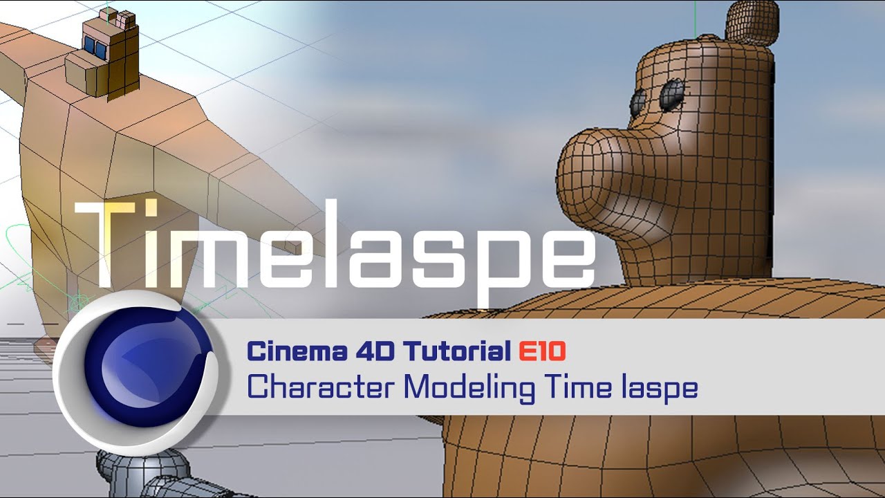 C4D Tutorial E10 - TedyMan Character Modeling Timelapse - YouTube
