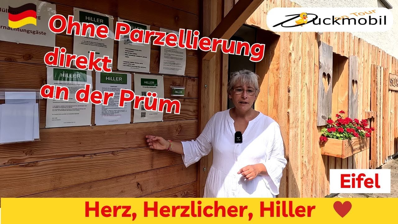 Stellplatz Hiller in Waxweiler - auch für Zelte und Wohnwagen - direkt an der Prüm