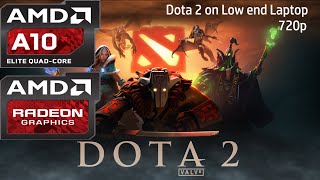 Dota 2 Reborn on  AMD A10 4655m - Radeon HD 7620g - Laptop