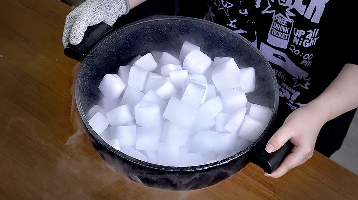 영하 80도 냉동그릇에 세숫대야 국수 올리기