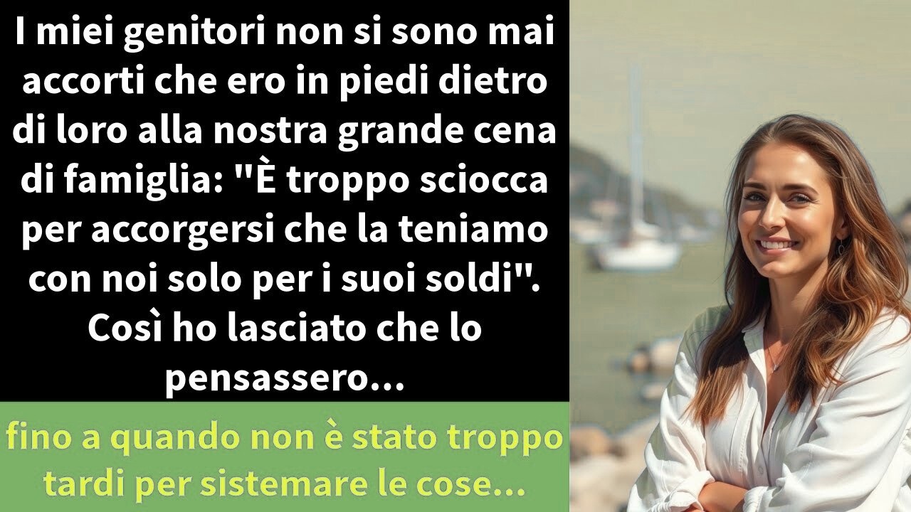 I miei genitori non si sono mai accorti che ero in piedi dietro di loro alla nostra grande cena d