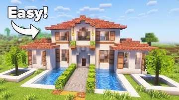 Minecraft: How to Build a Modern Mansion | Tutorial🏠