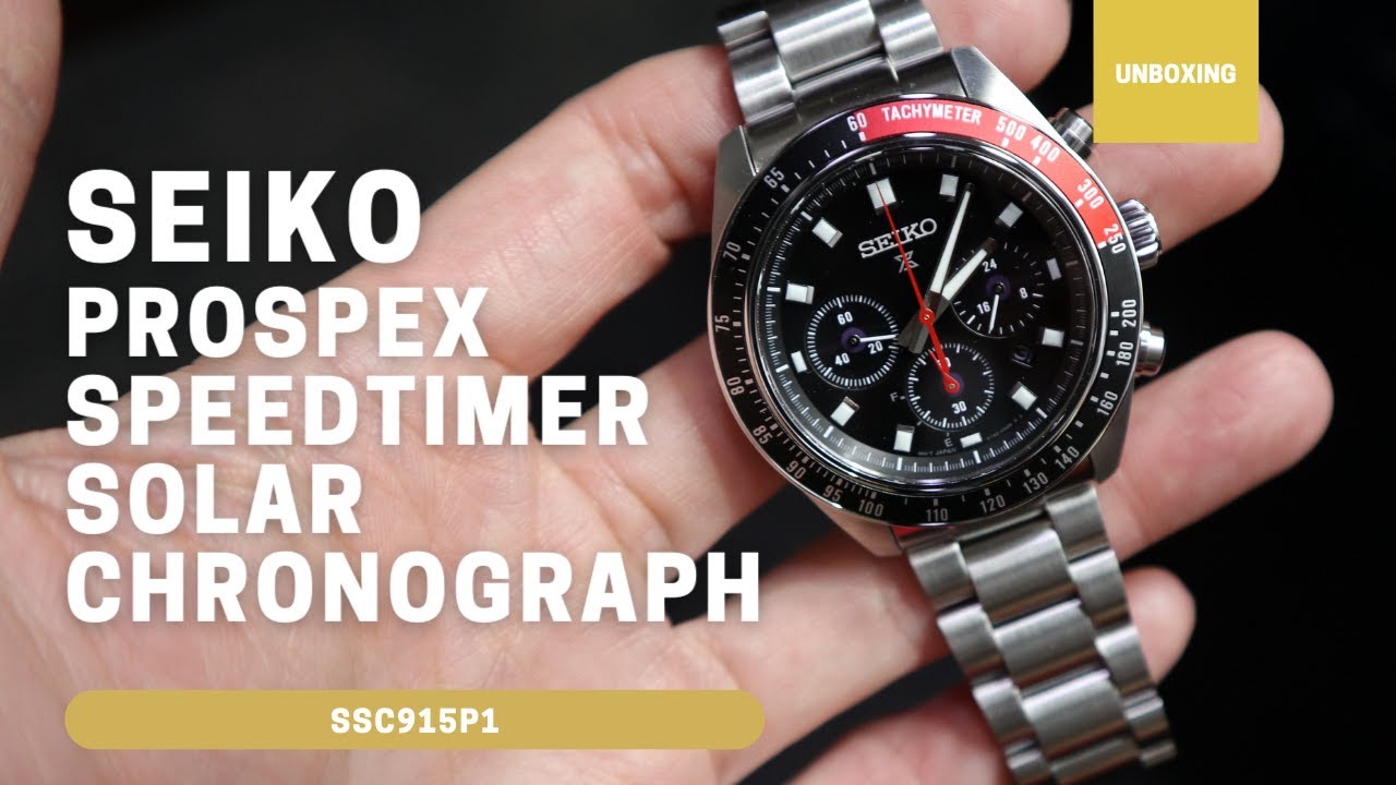 Seiko Prospex Speedtimer Solar Chronograph SSC915P1 SSC915 - YouTube