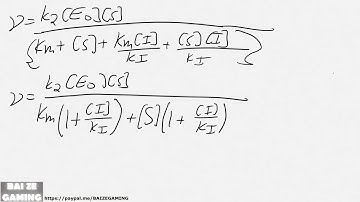 Enzymatic Reaction Noncompetitive Inhibition Michaelis Menton Kinetics Derivation