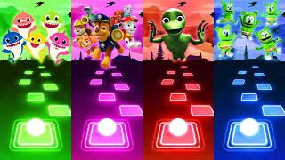 Baby Shark Team - Paw Patrol Team - Gummy Bear Team - Alien Dance Team | Tiles Hop EDM Rush!