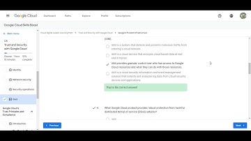 Trust and Security with Google Cloud || Quiz-2 || Solutions