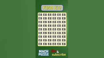 Tell me where E3? | Brain Teaser IQ Test #shorts #different #puzzles #opticalillusion #quiz