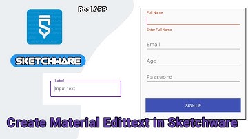 how to create Material Edittext in Sketchware