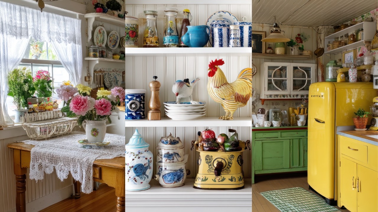 From Thrift to Treasure Cottage Vintage Kitchen Decorating Ideas