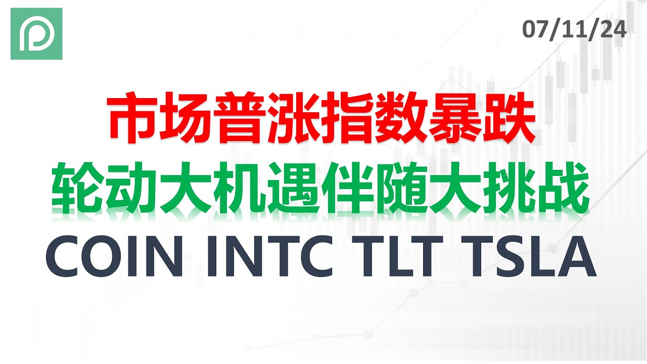 美股分析COIN INTC TLT TSLA 市场普涨指数暴跌轮动大机遇伴随大挑战- YouTube