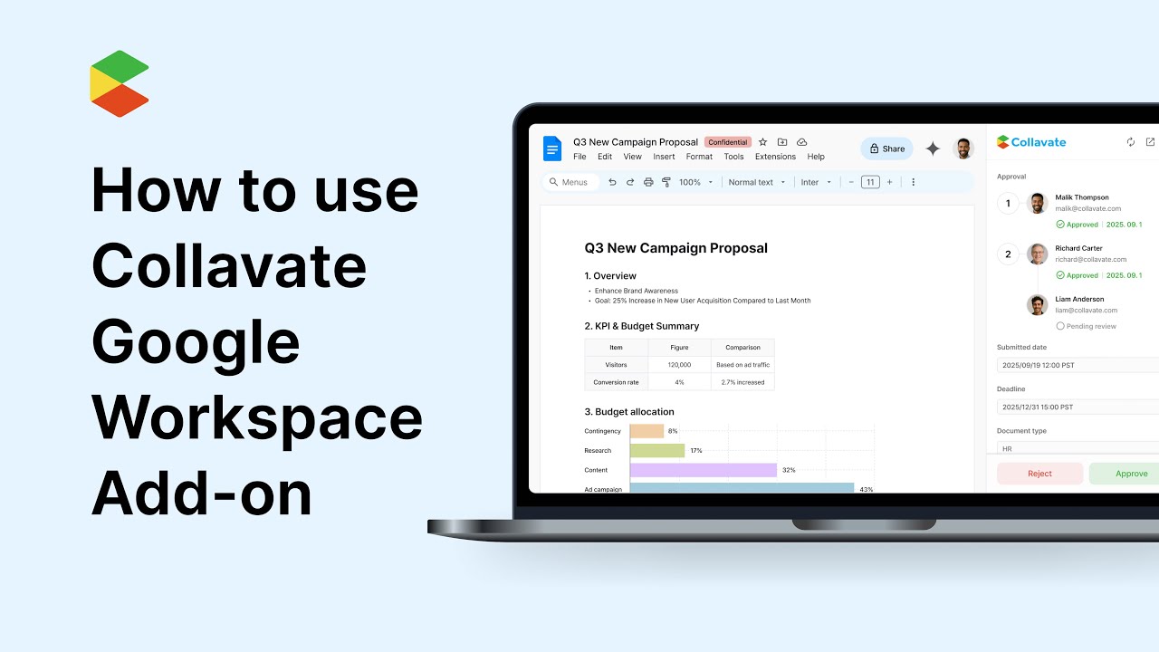 How to use Collavate Google Workspace add-on - YouTube
