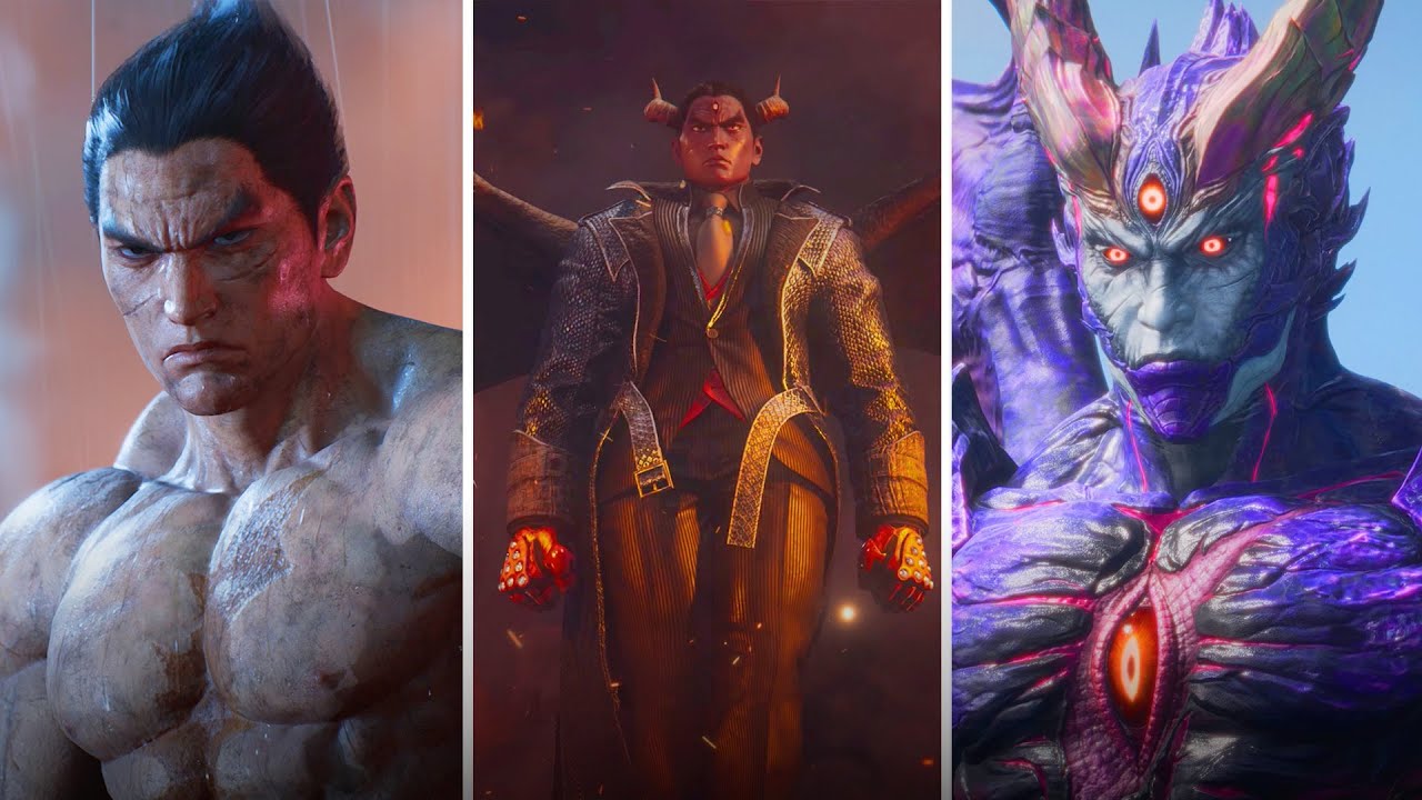 kazuya 雪夜月 Season3 Celebration Model Tekken 8 - All Kazuya's Transformation Scenes - YouTube