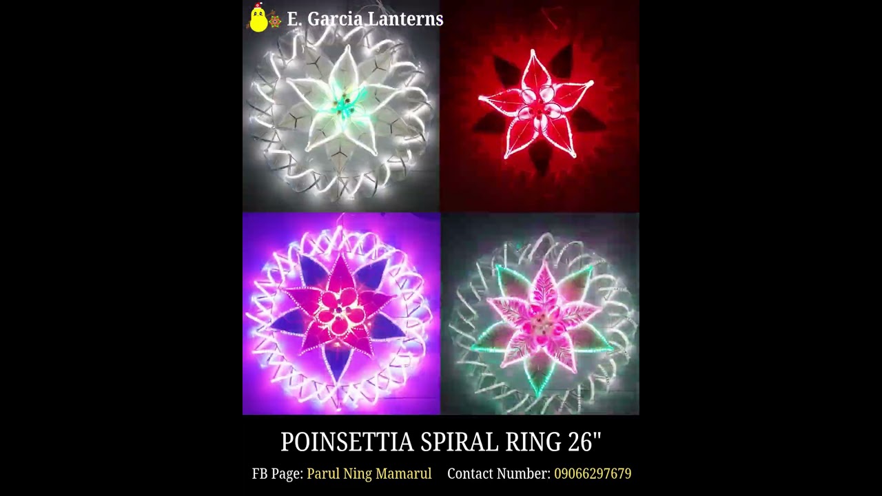 POINSETTIA SPIRAL RING 26" CAPIZ LANTERN COLLECTION #christmaslantern #sanfernandopampanga #capiz
