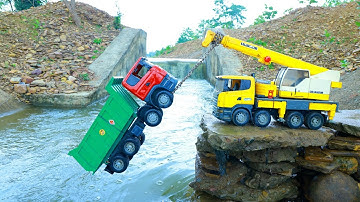 New Cartoon | Scania Dumper BharatBenz Truck Volvo Tipper @ccident Pulling Out JCB 3DX Crane? CSToy