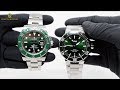 Rolex Green Hulk Vs Oris Aquis Green Date Dial