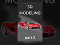 3D MODELING A FERRARI part 2 #blender3d #3dmodeling #ferrari