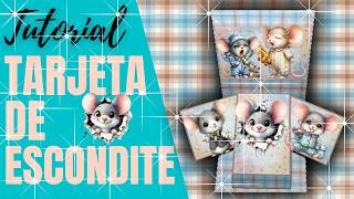 TARJETA DE ESCONDITE  TUTORIAL DE SCRAPBOOK