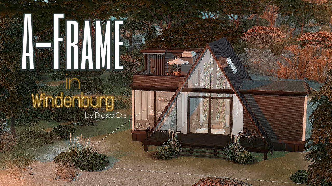 A-Frame дом в Винденбурге | Строительство The Sims 4 | No CC