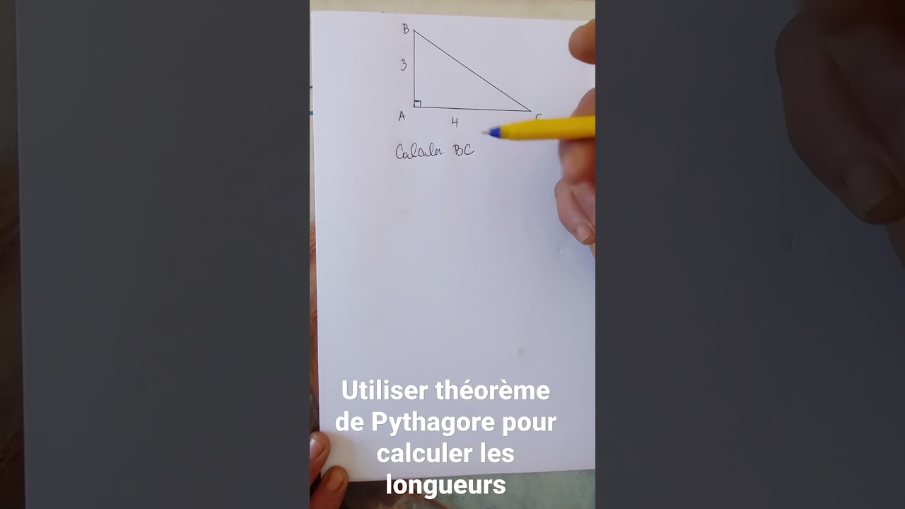 utiliser théorème de Pythagore pour calculer les longueurs d'un triangle rectangle