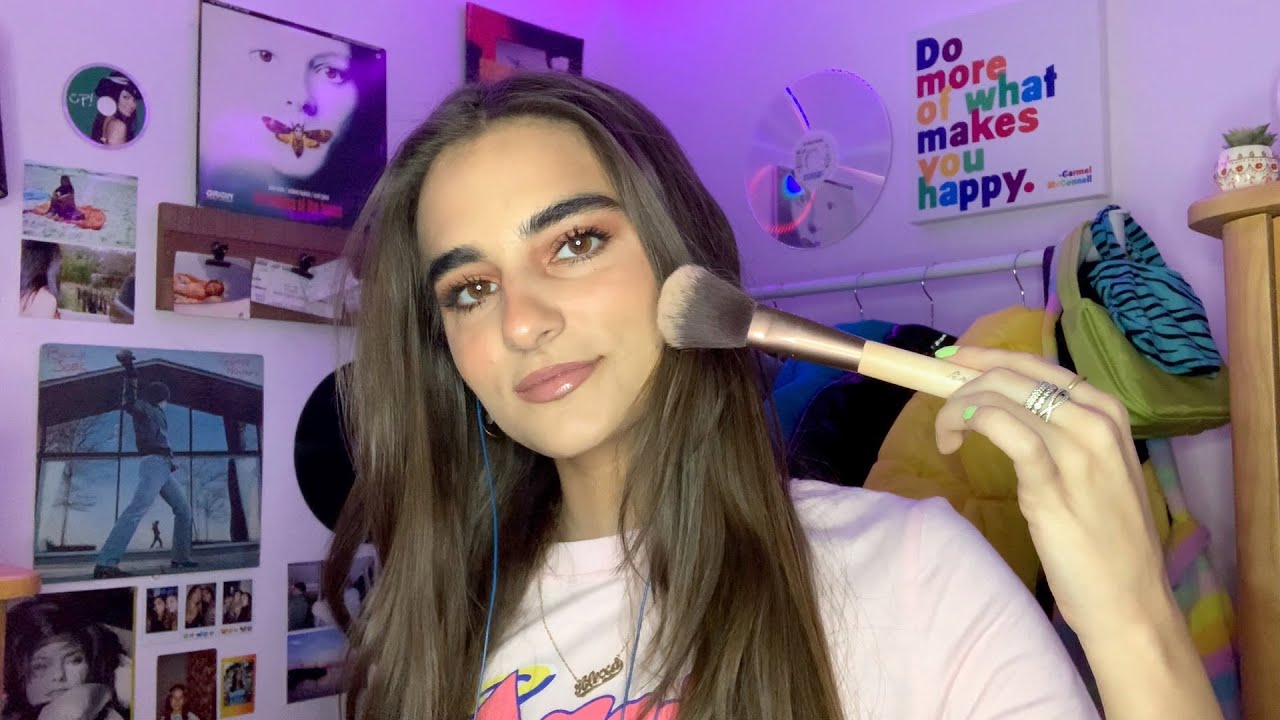 ASMR how I do my makeup for photos ⭐️ (whispering, tapping)