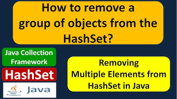 How to remove a group of objects from the HashSet? | Java Collection Framework