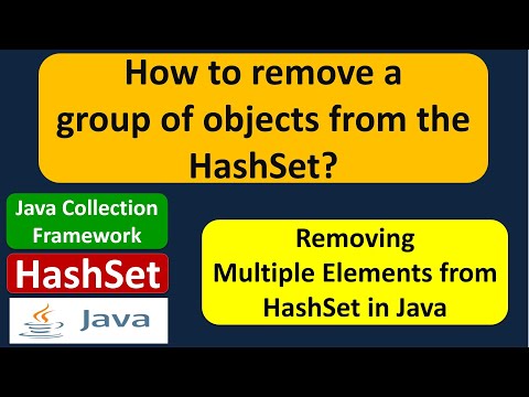 How to remove a group of objects from the HashSet? | Java Collection Framework