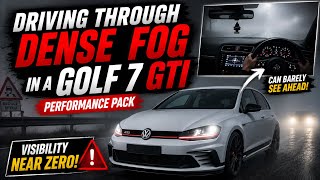 Driving Through Dense Fog In A Vw Golf 7 Gti Performance Pack Visibility Not Clear