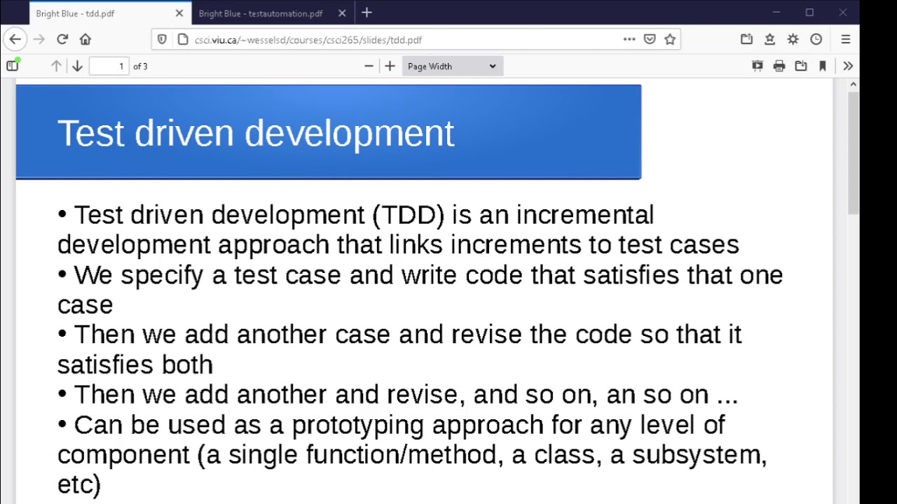 Test driven development - YouTube