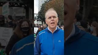 Fine Gael TD Joe McHugh at the mica demonstration in Dublin