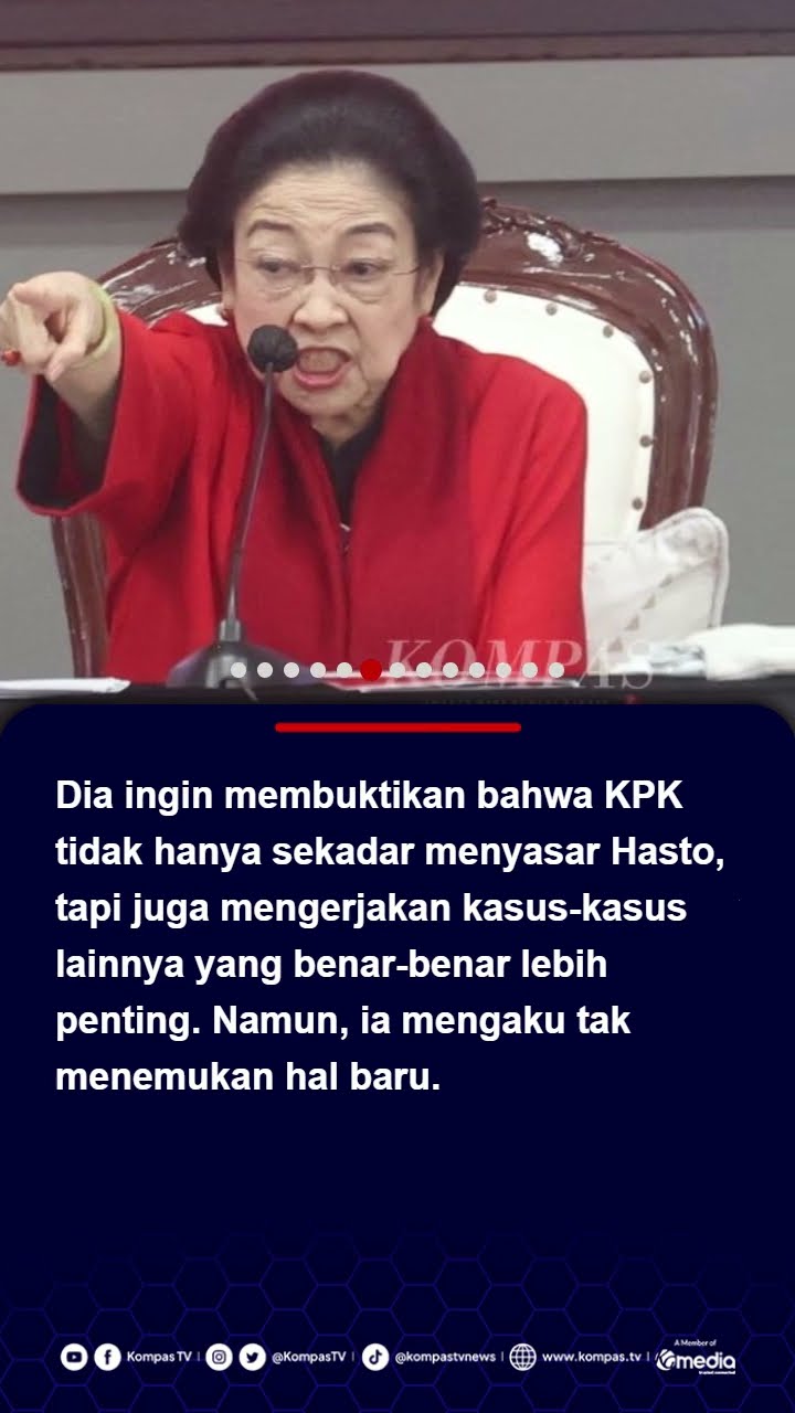 Megawati: KPK Kurang Kerjaan Hanya Usut Kasus Hasto, yang Lain Didiamkan #kpk #megawati #shorts
