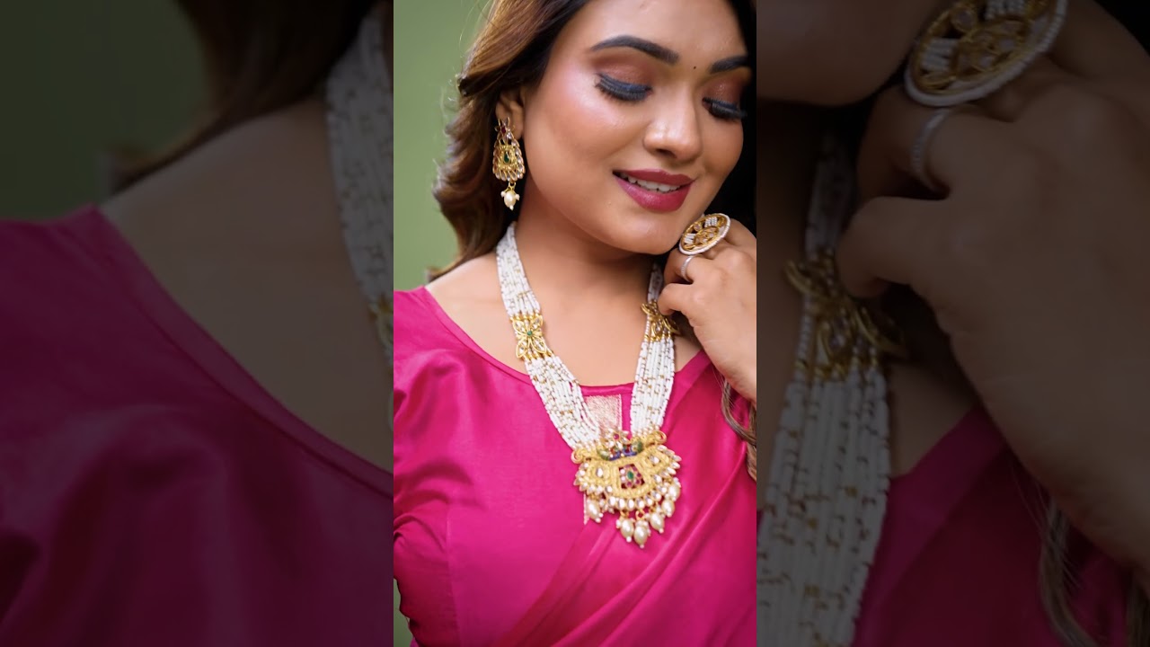 Dark Pink Soft Satin Silk Saree