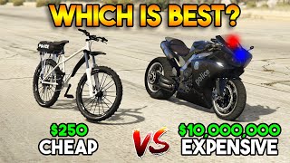 GTA 5 CHEAP VS EXPENSIVE POLICE BIKE (WHICH IS BEST?)