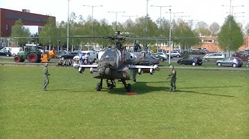 Royal Netherlands Air Force Demo Apache Helicopter Startup And Idle [HD]