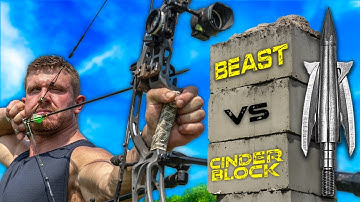 Nieuwe TITANIUM BEAST BROADHEAD getest op sintelblok 🤯