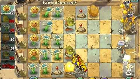 Plants vs  Zombies 2 Pyramid of Doom Level 09 ios iphone gameplay
