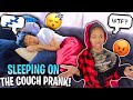 Sleeping On The Couch Prank On Girlfriend!