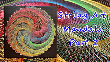 String art Mandala | Rainbow string art | Mandala String art | How to do string art | Part 2