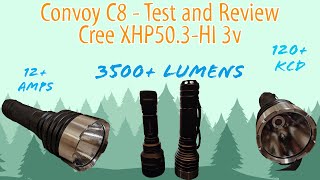 Convoy C8 Flashlight-Cree XHP50.3-HI Review and Beam Shots