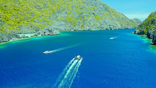 Island Adventure: Speed Boats Amidst El Nido's Stunning Seascape