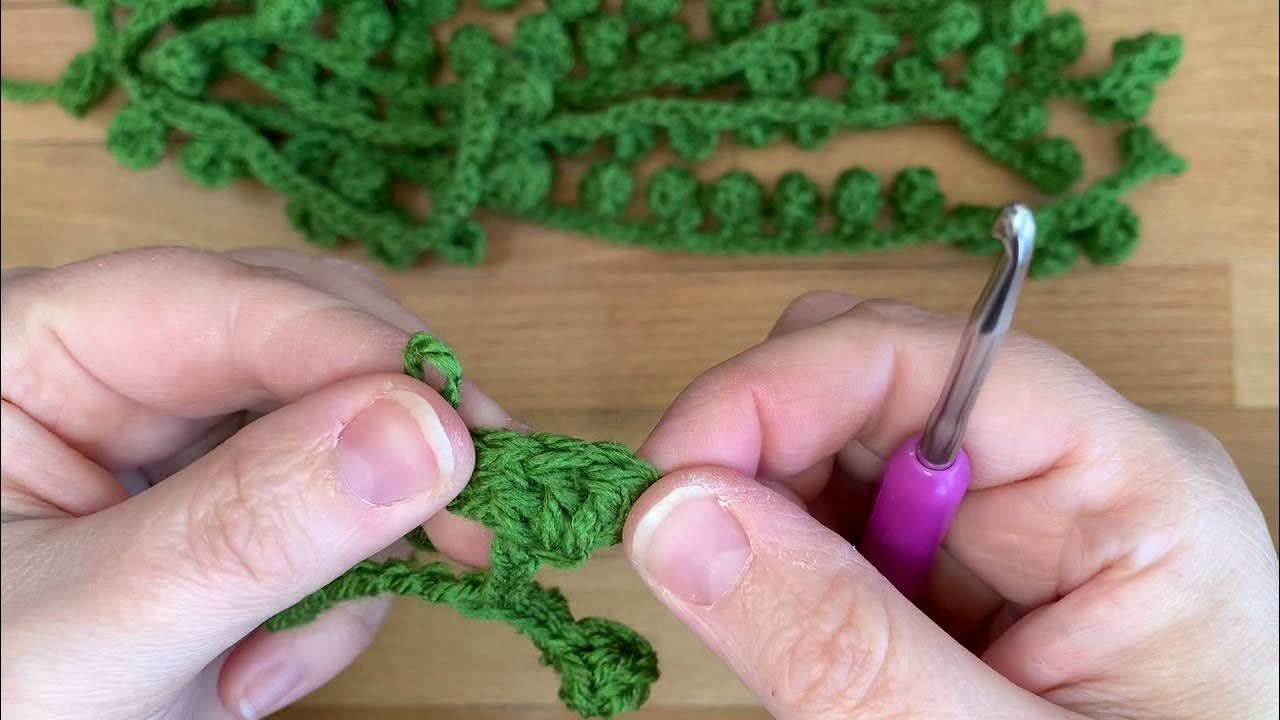 Crochet String of pearls or hearts foliage green plant. YouTube