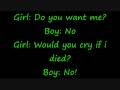 Sad story of a girl and a boy