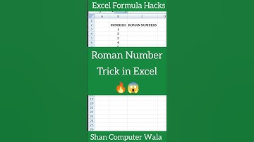 🔥Roman Number Trick in Excel 🔥Excel Formula Hacks #shorts #short #viral #excel