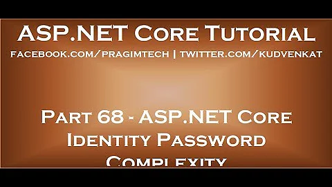 ASP NET core identity password complexity