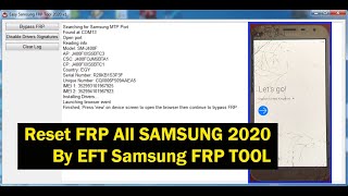 All Samsung 2020 Reset FRP/Bypass Google Account  By EFT Samsung FRP Tool